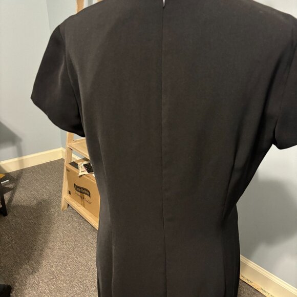 CLUES LADIES SIZE 12 FORMAL DRESS BLACK HIDDEN ZIPPER LITTLE BLACK DRESS - Picture 3 of 3